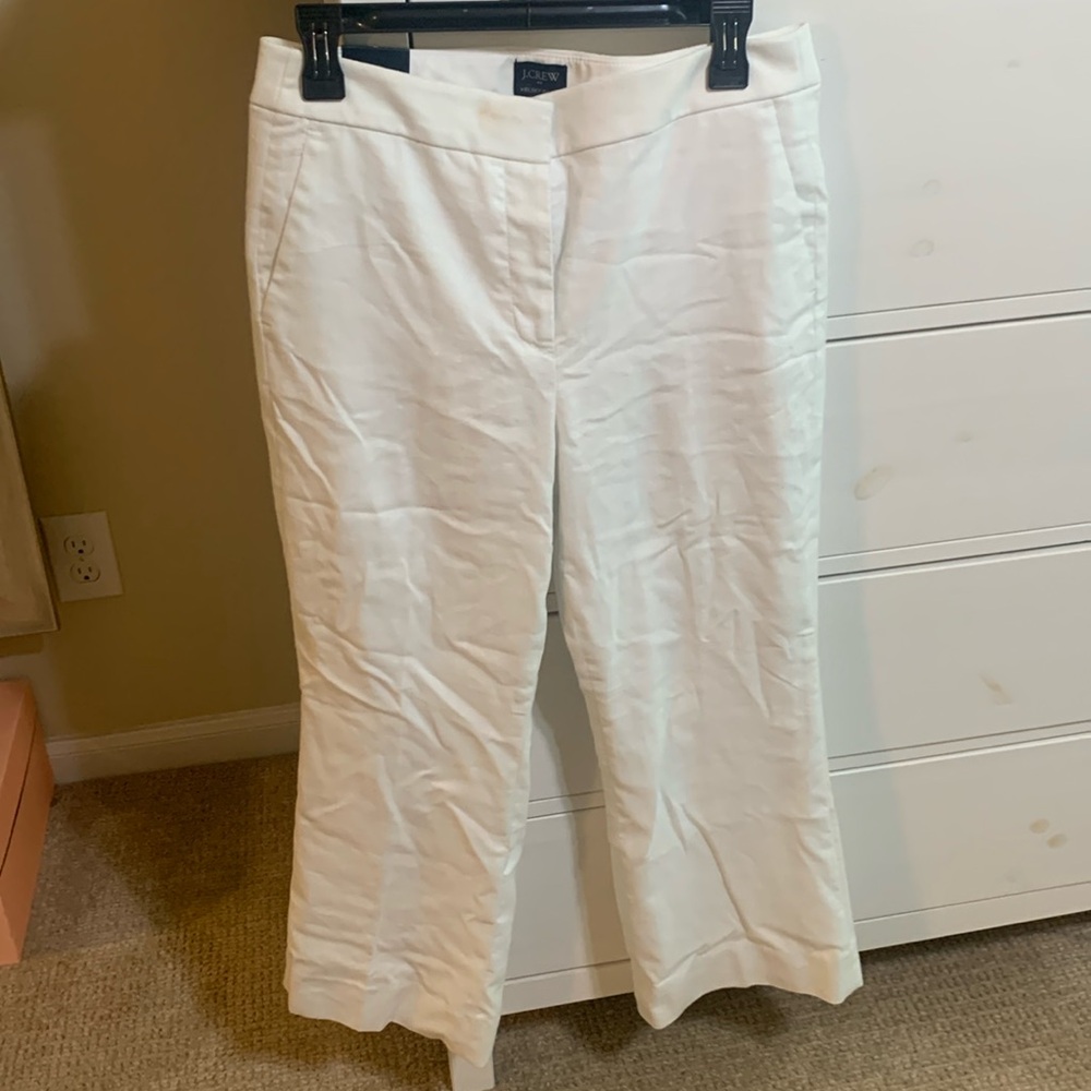 J Crew white linen pants size 8. Brand new with tags!